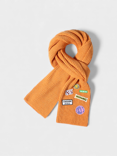 Autumn and Winter thickened warm scarf women's Korean-style trendy all-match men's scarf dopamine couple knitted scarf