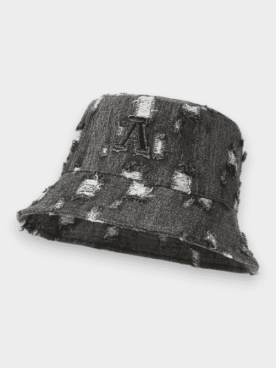 Spring and Summer INS style Denim fisherman hat female personality trend ripped sun hat male Korean fashion face-looking small basin hat