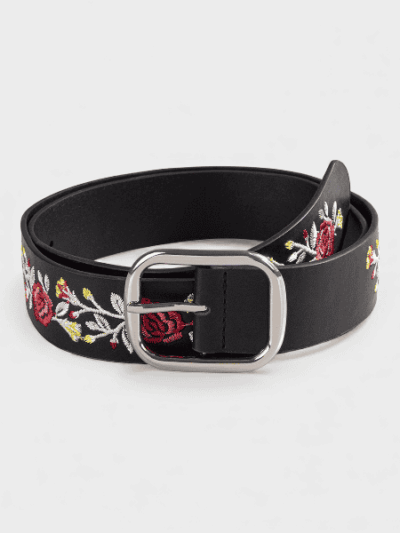 New independent station wide embroidered versatile women's belt cross-border e-commerce long-term stable spot leather wholesale foreign trade belt