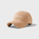 Baseball cap women's autumn and winter New hard top casual hat corduroy warm fashion peaked cap simple face-looking small hat