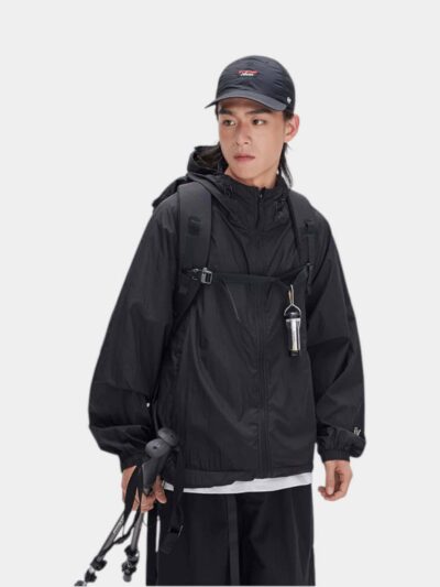 Unisex Regular Fit Windbreaker mit langen Ärmeln