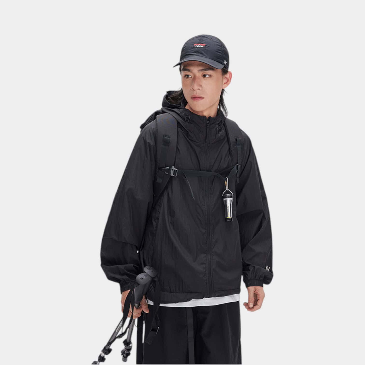 Unisex Regular Fit Windbreaker mit langen Ärmeln