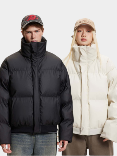 Unisex Oversized Langarm Puffer Jacke