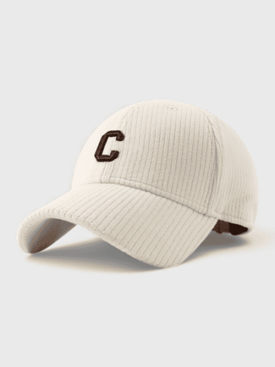Baseball cap autumn and winter solid color cap warm baseball cap Korean fashion baseball cap letter embroidery baseball cap