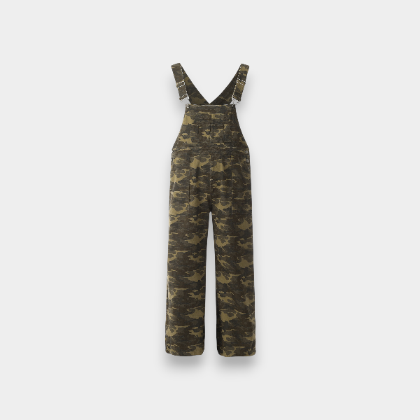 OREETA, American vibe Retro Camouflage Strappy Pants Men's and Women's Loose Casual Straight Tooling Pants Customized