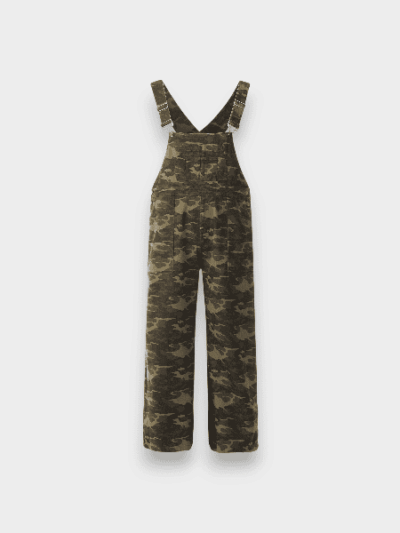 OREETA, American retro cross-border tooling camouflage suspenders autumn loose tide brand wide leg casual suspenders