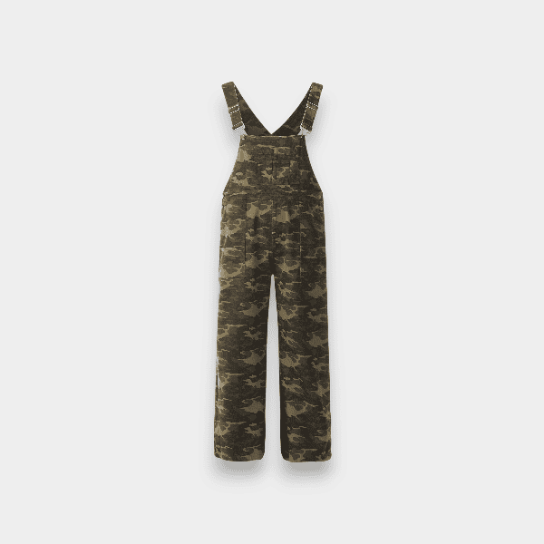 OREETA, American retro cross-border tooling camouflage suspenders autumn loose tide brand wide leg casual suspenders