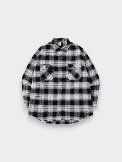 INF Men's Wear | American Plaid Work Shirt Jacket 2024 Fall/Winter New Fashion Brand Loose Coarse Spinning Long Sleeve Shirt