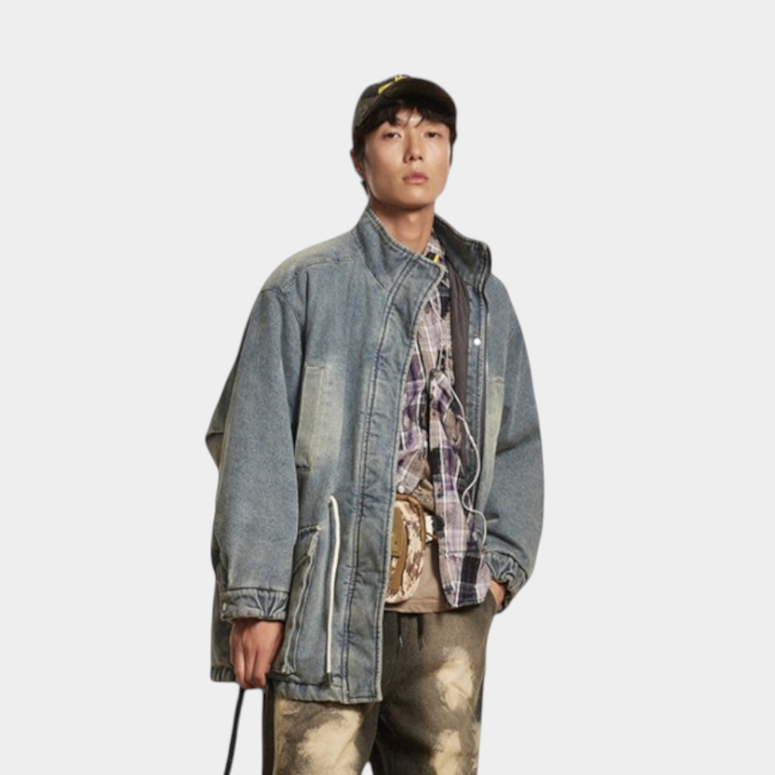 Herren Regular Fit Langarm Jeansjacke