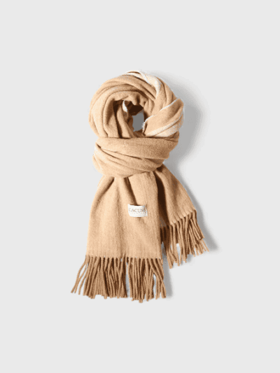 Winter new women's scarf wool blended warm neck protection scarf Maillard high-grade lengthened widened shawl