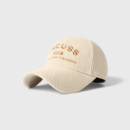 Autumn New hard top baseball cap for women in stock fleece-lined warm all-match peaked cap men's big brim face-looking small hat