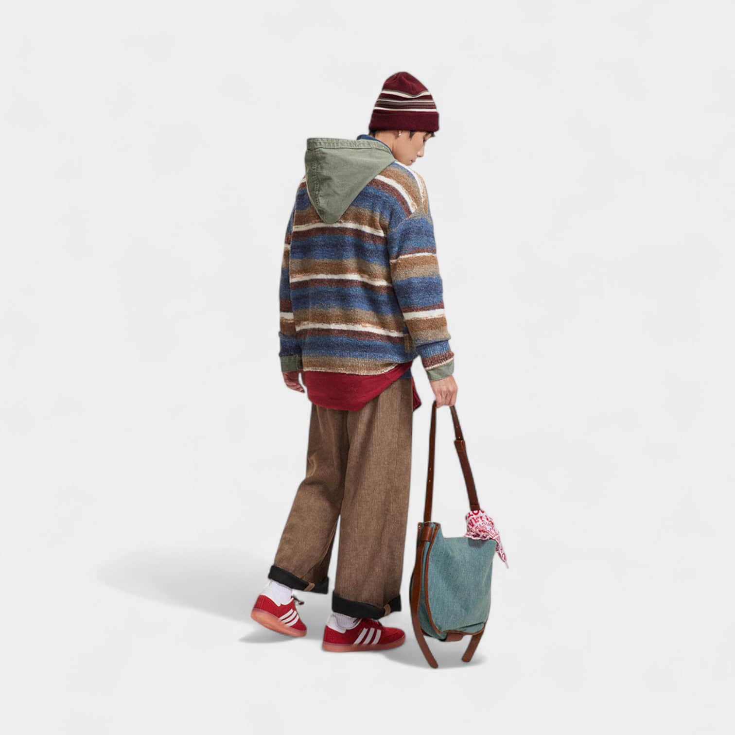 Gestreifter Herren Strickpullover mit langen Ärmeln – Bild 4