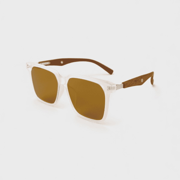 Square Sunglasses Men's Polarized Anti-UV Sunglasses Wood-grain Legs Personalized Trendy Sunshade Glasses Fashion All-match