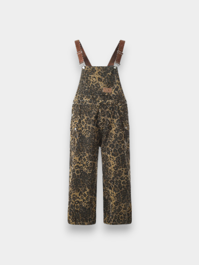 OREETA Autumn Retro Street Leopard Print Overalls Fashion Brand ins Style Design Loose Casual Jumpsuit