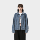 American Style Heavy Old Washed Denim Jacket Simple Design Sense Casual All-match Top Jacket