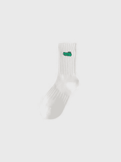 Socks Male Teenagers Xinjiang Cotton Odor-proof Pure Cotton Mid-tube Socks Spring and Autumn High School Students Trendy White Running Socks Male