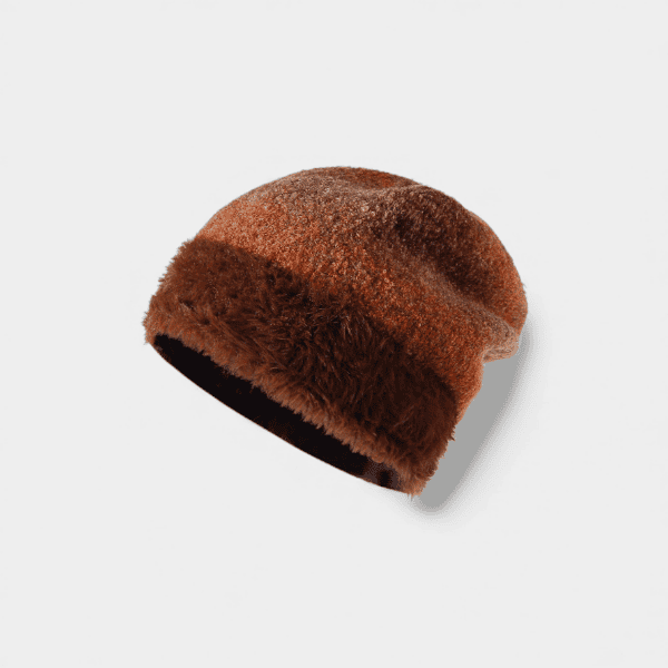 Autumn and Winter Big Head Heap Hat Women's Korean-style Fashion Gradual Color Wool Hat Wool Blended Warm Cold-proof Cold Hat