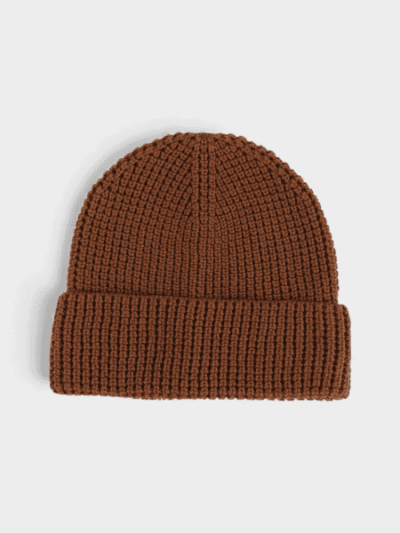 Winter Warm 10% Self-heating Cashmere Waffle Knit Cap 3A Antibacterial Anti-pilling Machine Washable Cross-border Cold Cap