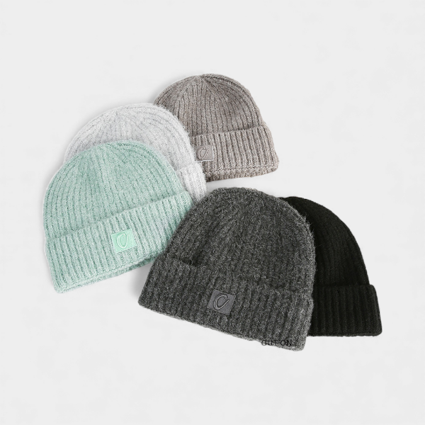 Autumn and winter New knitted hat women's thickened warm wool hat outdoor windproof cold-proof hat fashionable all-match pile hat