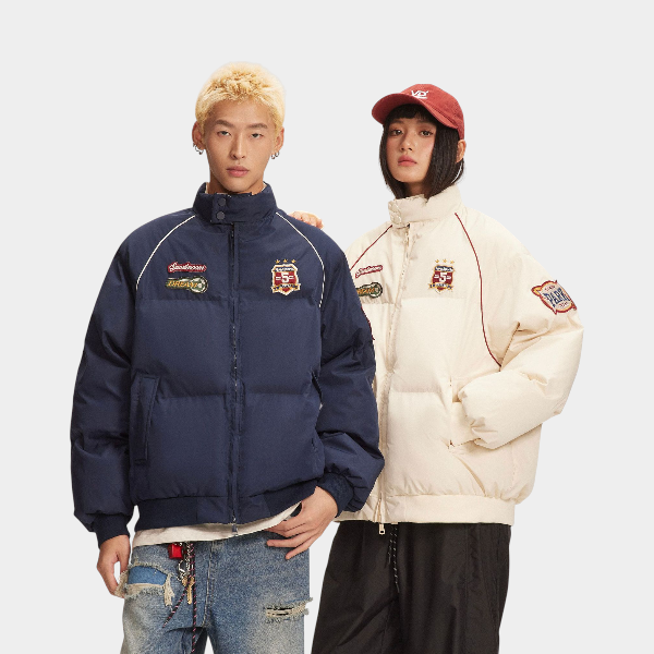 CATTEE American Retro Lamb Wool Stitching Lapel Cotton Coat for Men and Women Winter Thickened Warm Cotton Coat Coat Trendy