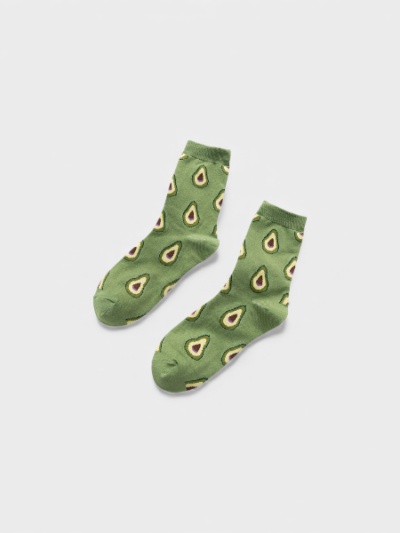 Women's socks women's fashion socks Japanese fruit long tube women's socks Strawberry Cotton socks avocado cross-border socks wholesale