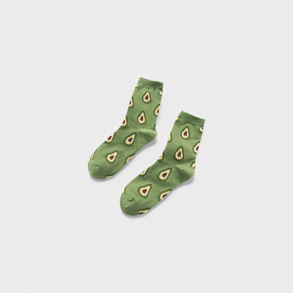 Women's socks women's fashion socks Japanese fruit long tube women's socks Strawberry Cotton socks avocado cross-border socks wholesale