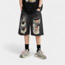 INF men's clothing | Hip hop ripped Denim fifth pants 2024 spring and summer fashion brand new street hip hop ripped shorts men