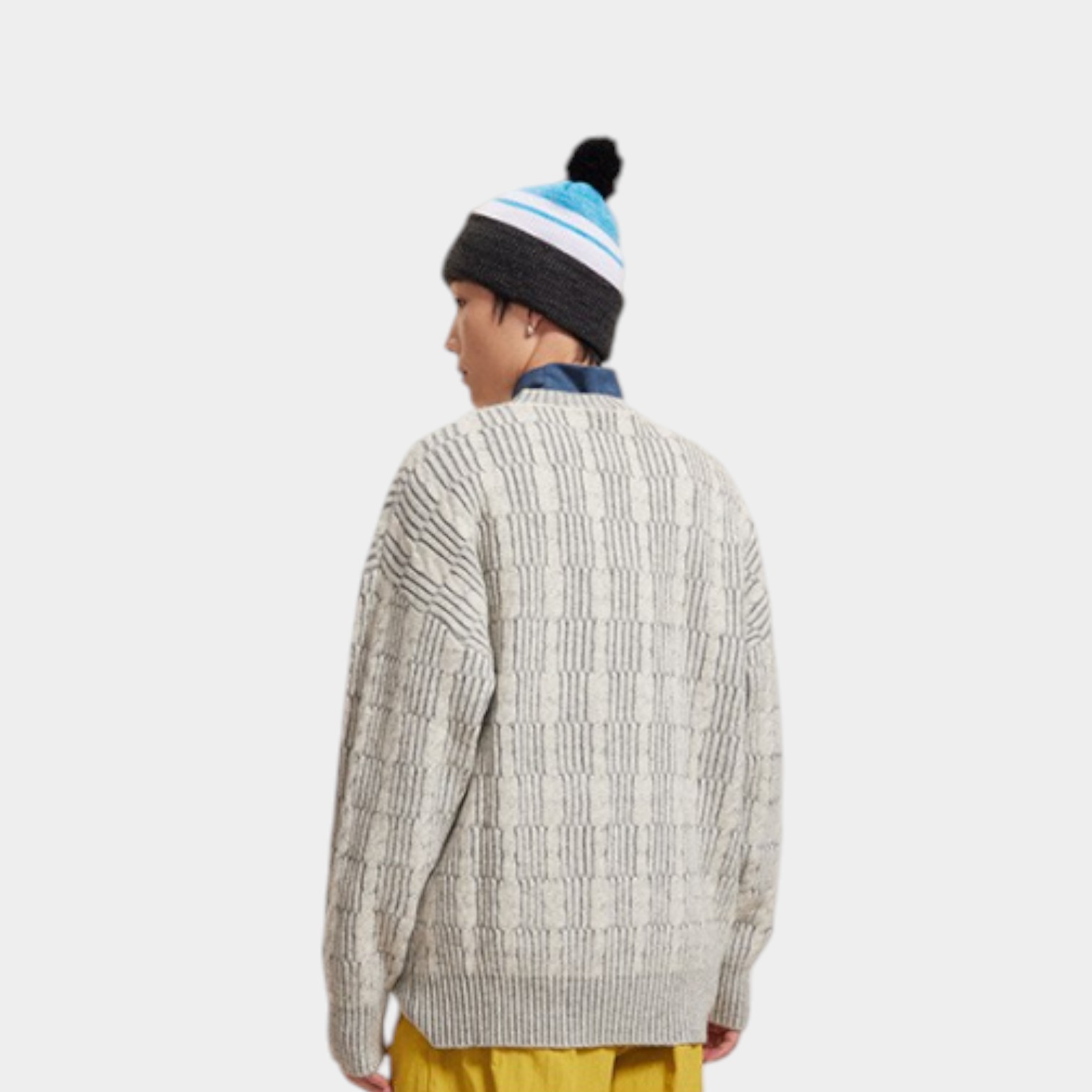 Herren Oversized Langarm Strickpullover – Bild 6