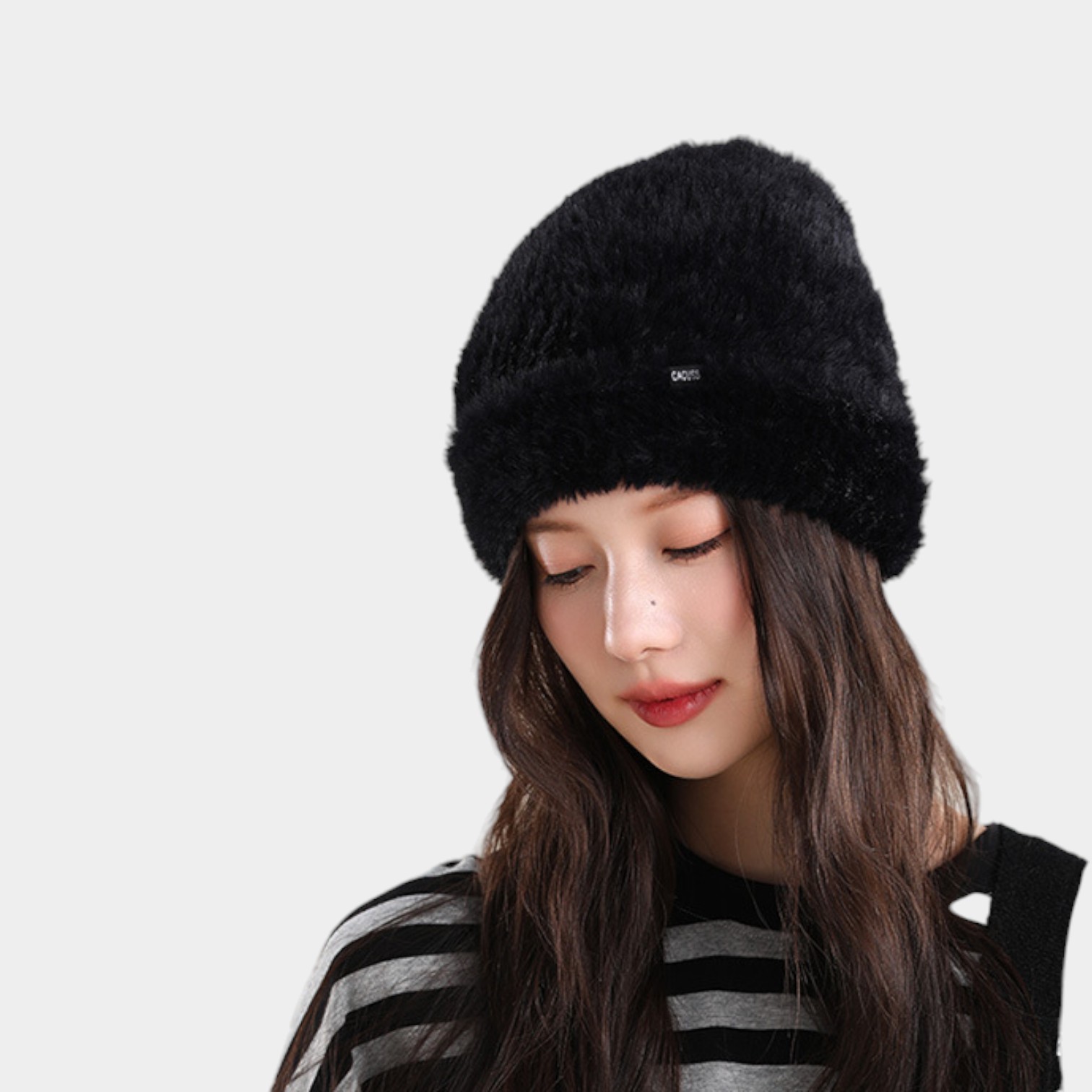 Women's woolen hat autumn and winter new solid color all-match knitted hat plush thick warm confinement hat fashion pile hat