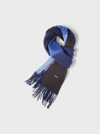 Autumn and Winter gradient color men's scarf pure wool warm comfortable scarf large size scarf casual fashion all-matching