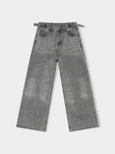 Nirben Denim | new American retro design straight jeans men's tide brand wide leg loose straight pants