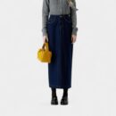 Orange Silk Women's Clothing# Elegant Casual A- Line Hip Skirt Summer New Cross-border Loose All-match Slim-fit Denim Skirt