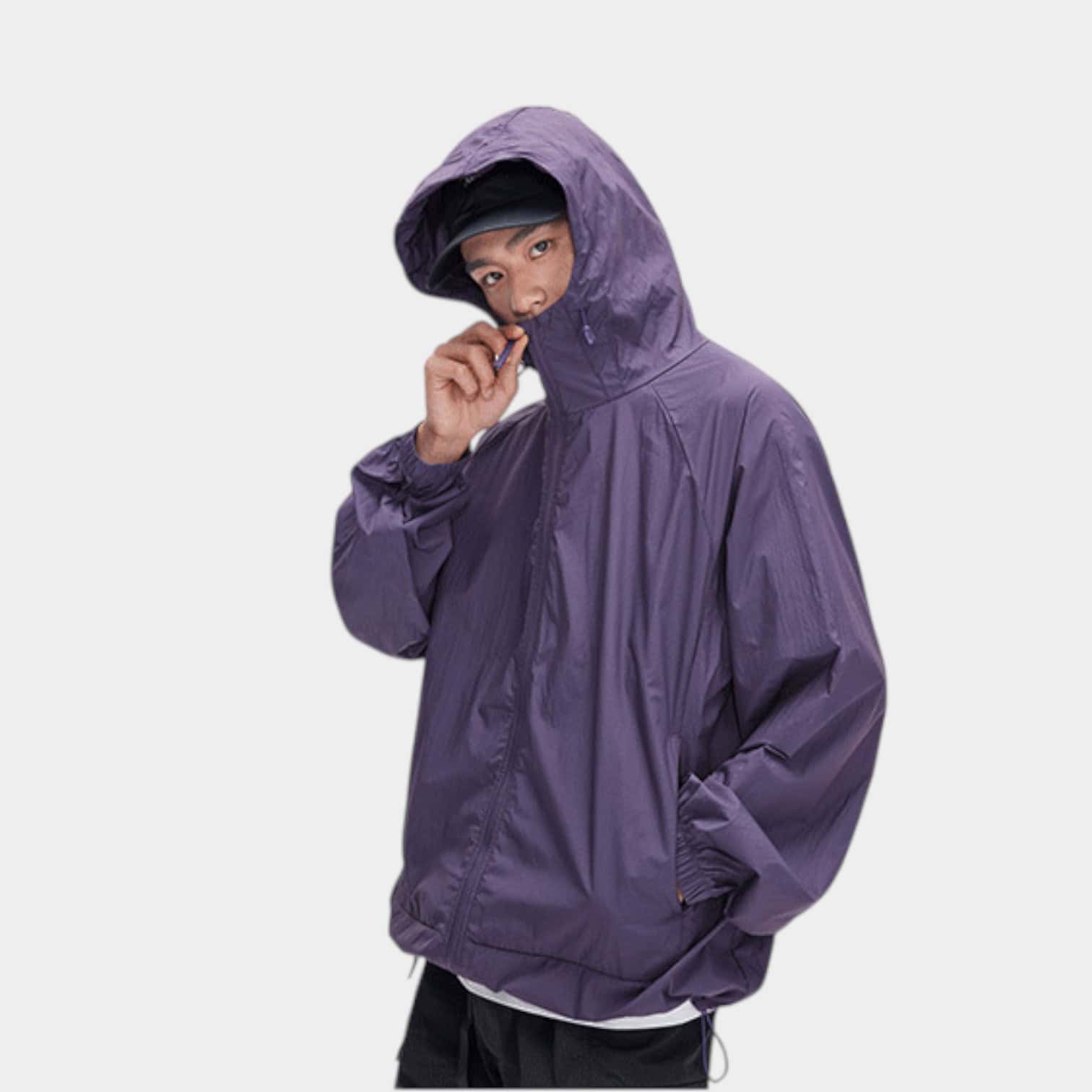 Unisex Regular Fit Windbreaker mit langen Ärmeln – Bild 4