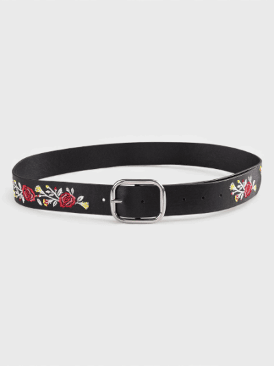 New independent station wide embroidered versatile women's belt cross-border e-commerce long-term stable spot leather wholesale foreign trade belt