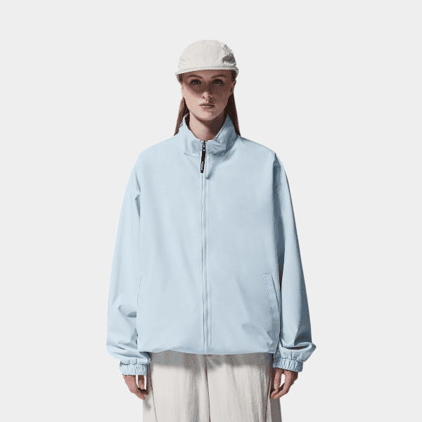 Unisex Windbreaker mit Karomuster und langen Ärmeln