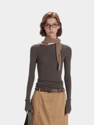 Damen Slim Fit Langarm T-Shirt