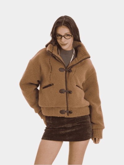 Damenmantel mit langen Ärmeln in normaler Passform