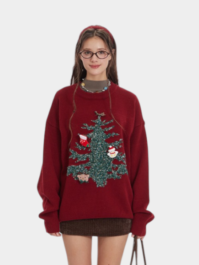 Damen Oversize Strickpullover mit langen Ärmeln