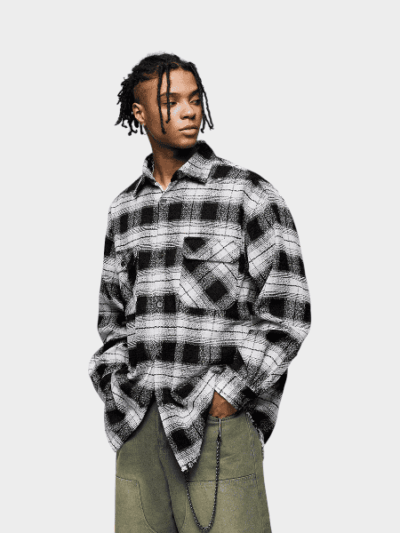 Herren Hemd mit Karomuster, lange Ärmel, Freizeit