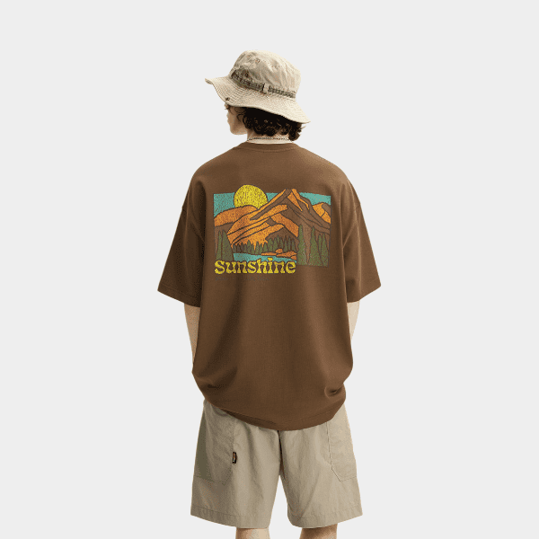 Herren T-Shirt mit künstlerischem Druck und kurzen Ärmeln – Bild 6