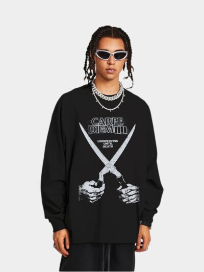 Men's Text print Long sleeves T-Shirt