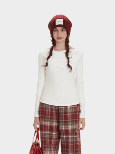 Damen Slim Fit Langarm T-Shirt