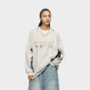 Unisex Sweatshirt mit Textdruck und langen Ärmeln