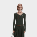 Damen Langarm T-Shirt mit Textdruck