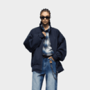 Unisex Bomberjacke mit langen Ärmeln in regulärer Passform