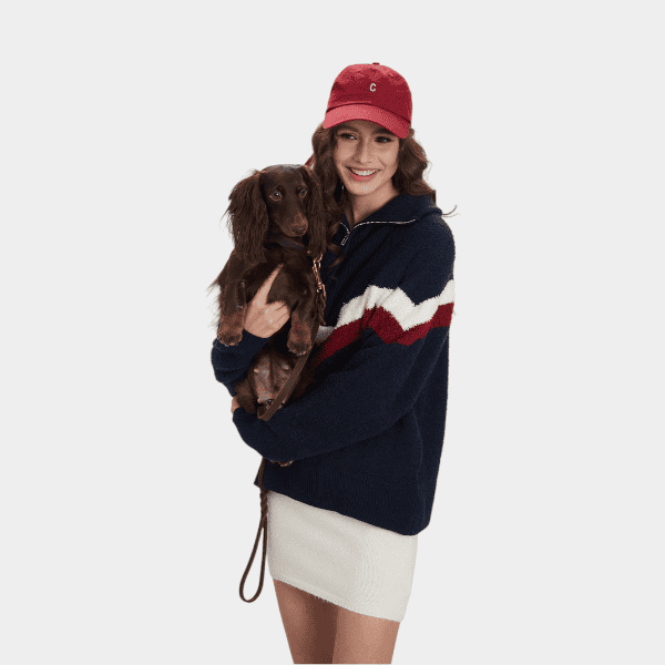 Gestreifter Strickpullover für Damen mit langen Ärmeln – Bild 4