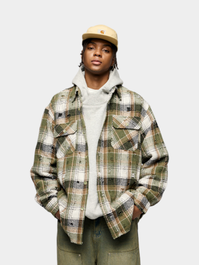 Unisex Hemd mit Karomuster, langen Ärmeln und lässigem Schnitt