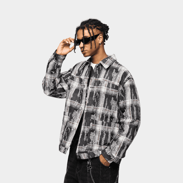 Herren Langarm Freizeithemd mit Textdruck – Bild 5