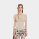 Damen T-Shirt mit Blumenmuster und kurzen Ärmeln