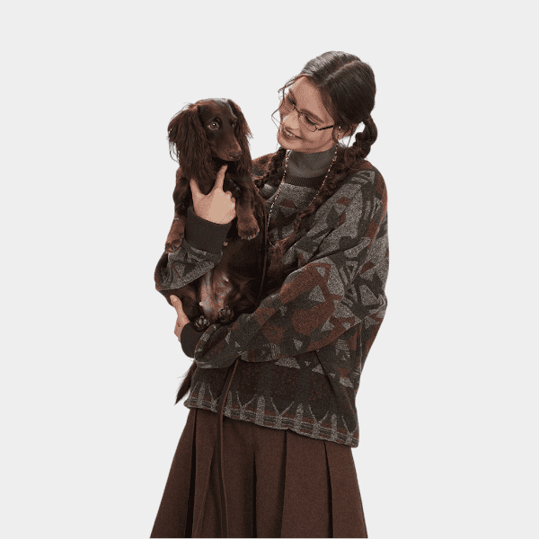 Damen Sweatshirt mit künstlerischem Muster und langen Ärmeln – Bild 4